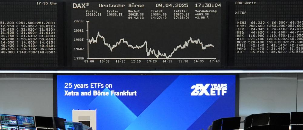 Dax-Kurve in Frankfurt. 