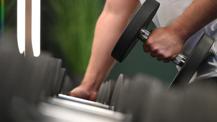 Eine klassische Hantelbank - auch solche Geräte werden auf der Fibo beworben.