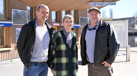 Die Chefs der Weissen Flotte Potsdam (v.l.): Jörg Winkler, Christine Hamann und Jan Lehmann.