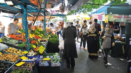 Berlin Kreuzberg, der Wochenmarkt