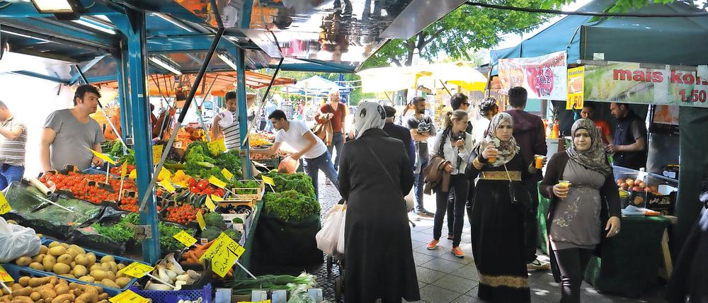 Berlin Kreuzberg, der Wochenmarkt