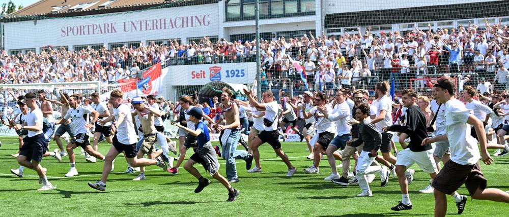 Der Sportpark Unterhaching war für das Rostock-Spiel gesperrt.