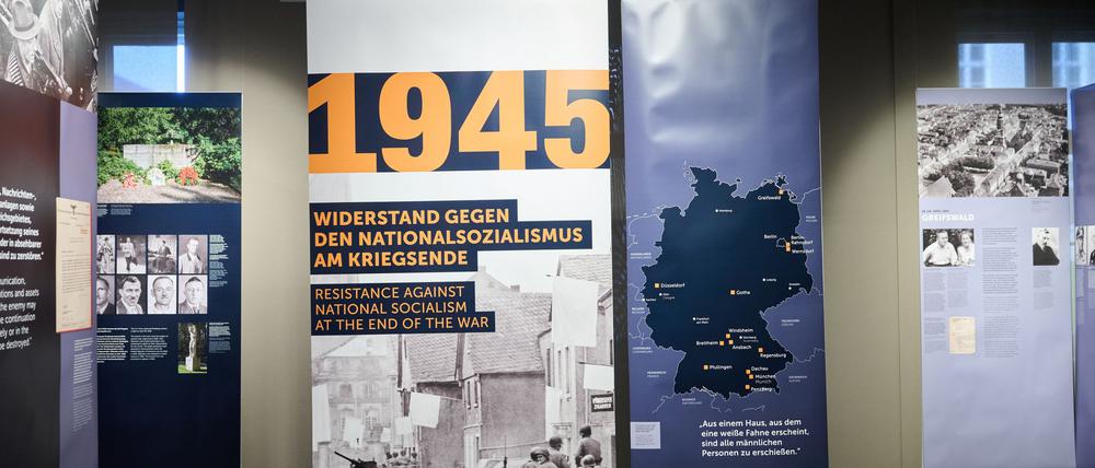 Die Sonderausstellung „1945 Widerstand gegen den nationalen Sozialismus am Kriegsende“ in der Gedenkstätte Deutscher Widerstand.