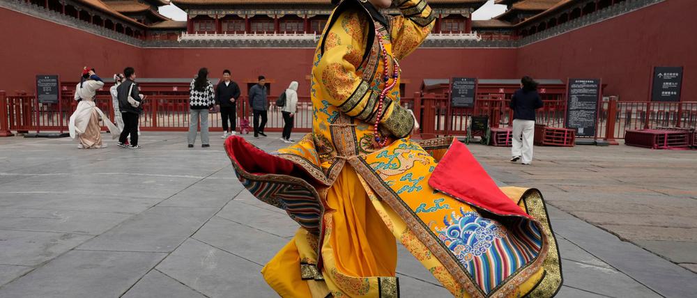 Peking schloss wegen eines Sturms auch die berühmte Verbotene Stadt.
