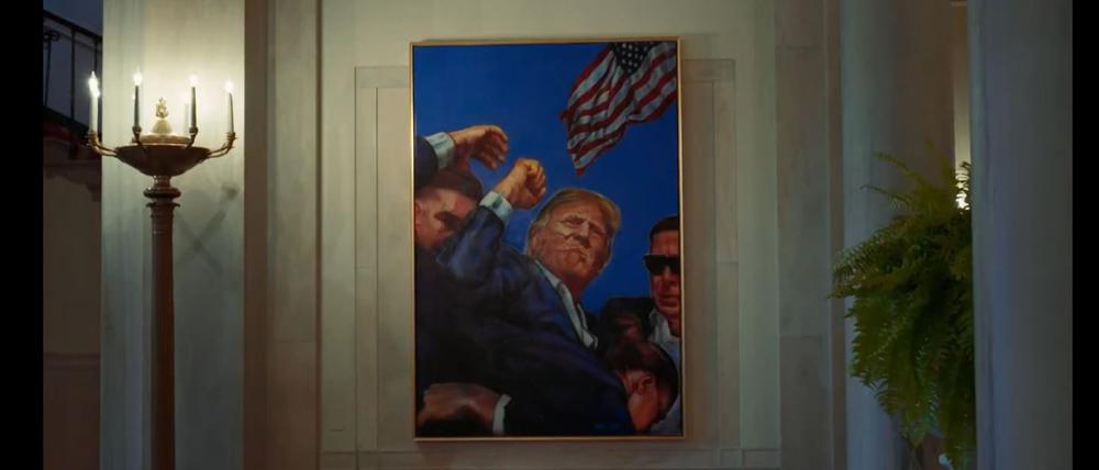 Im Weißen Haus hängt ein neues Bild von Trump.