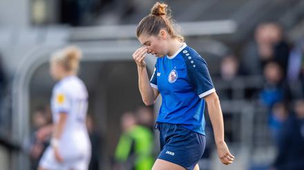Nach der Niederlage gegen Jena herrschte bei Kim Schneider und Turbine Potsdam Ernüchterung.