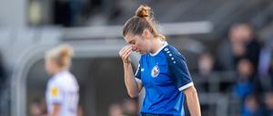 Nach der Niederlage gegen Jena herrschte bei Kim Schneider und Turbine Potsdam Ernüchterung.