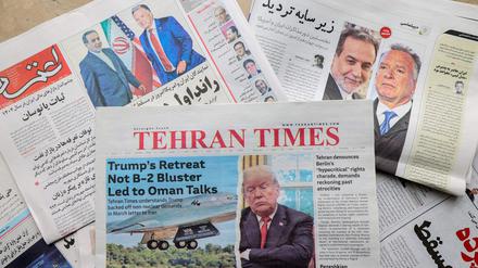 Die Gespräche mit den USA waren auf den Titelzeiten iranischer Zeitungen.