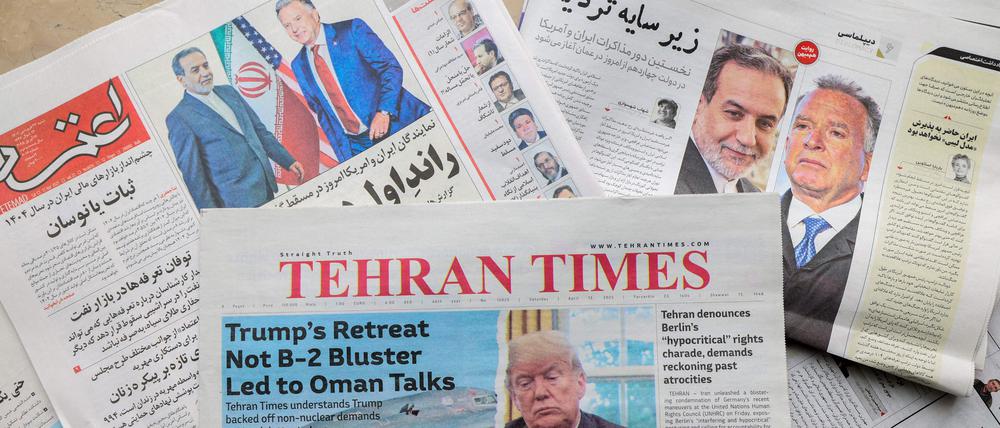 Die Gespräche mit den USA waren auf den Titelzeiten iranischer Zeitungen.