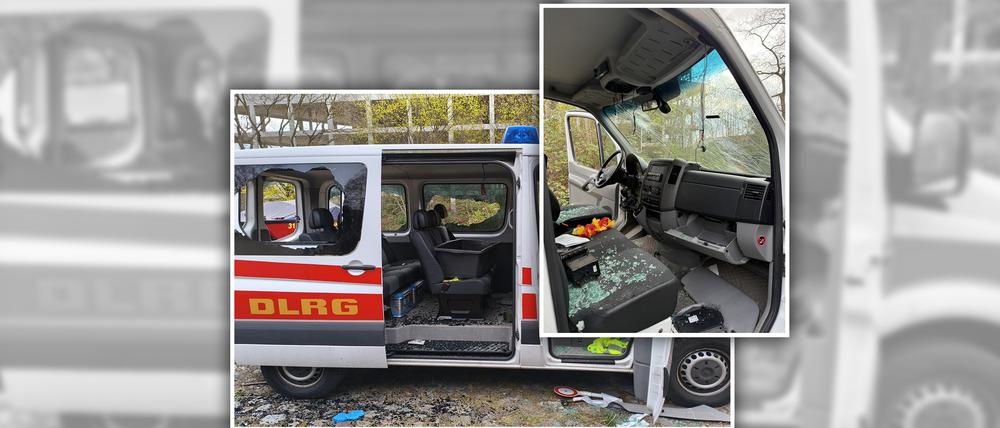 Das Einsatzfahrzeug wurde komplett zerstört.