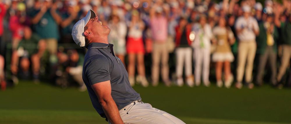 Nach seinem Sieg fiel bei Rory McIlroy die gesamte Anspannung ab.