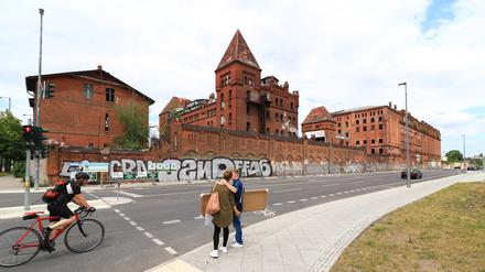 Areal der ehemaligen Bärenquell-Brauerei an der Schnellerstraße 137  in Berlin-Niederschöneweide.
Foto: Thilo Rückeis