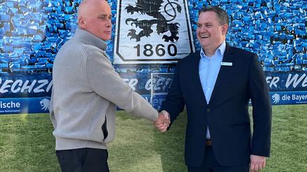 Robert Reisinger (l) spricht über die Notwendigkeit von Investoren im Profi-Fußball.