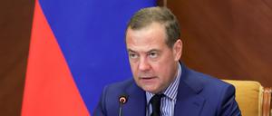 Der frühere russische Präsident Dmitri Medwedew kritisiert den möglichen künftigen Kanzler Friedrich Merz scharf. (Archivbild)