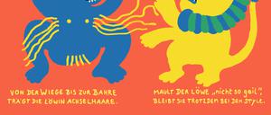 Feministisches Tiergedicht aus dem Buch "Der Hahn erläutert unentwegt der Henne, wie man Eier legt" von Ella Carina Werner und Juliane Pieper. Credit: Antje Kunstmann Verlag.