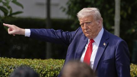 US-Präsident Donald Trump bei einer Veranstaltung auf dem South Lawn des Weißen Hauses.