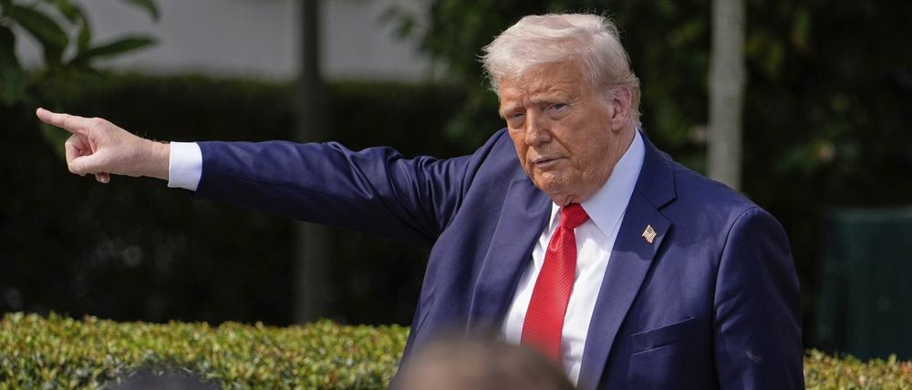 US-Präsident Donald Trump bei einer Veranstaltung auf dem South Lawn des Weißen Hauses.