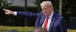 US-Präsident Donald Trump bei einer Veranstaltung auf dem South Lawn des Weißen Hauses.