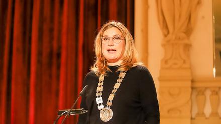 Constance Arndt bei der feierlichen Amtsübergabe in Zwickau am 17. November 2020
