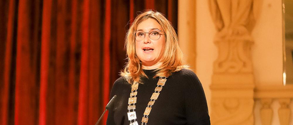 Constance Arndt bei der feierlichen Amtsübergabe in Zwickau am 17. November 2020