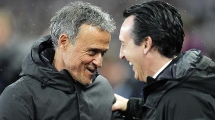Luis Enrique (links) setzte sich am Ende gegen Unai Emery durch