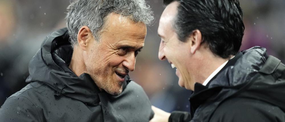 Luis Enrique (links) setzte sich am Ende gegen Unai Emery durch