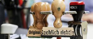 Stempel in einem Bürgeramt. 