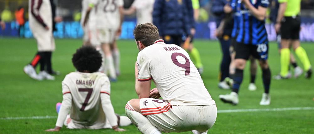 Münchens Harry Kane reagiert nach dem Spiel.