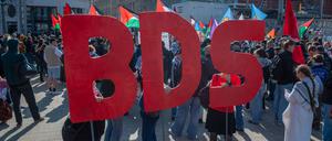 Werbung für die BDS-Kampagne, hier in Leipzig (Symbolbild)