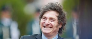 Argentiniens Präsident Javier Milei strahlt.