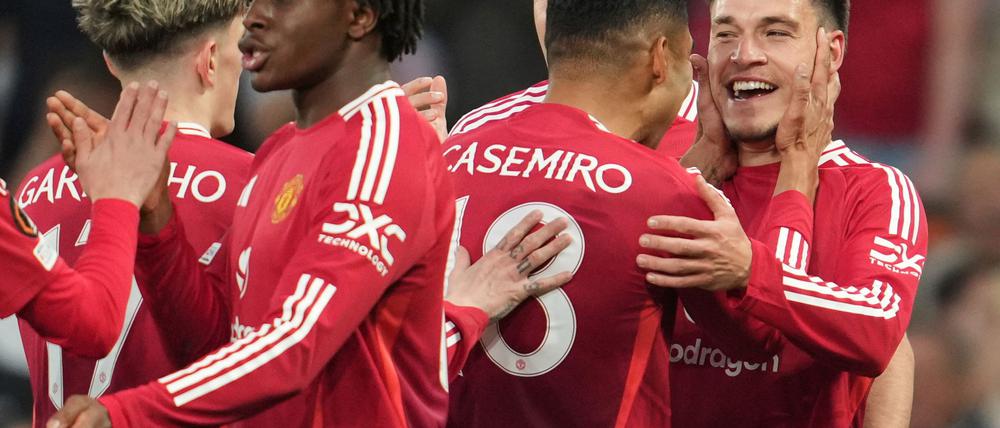 Jubel in Old Trafford: Manchester United zieht ins Halbfinale der Europa League ein.