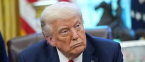 Der Präsident der USA: Donald Trump. 