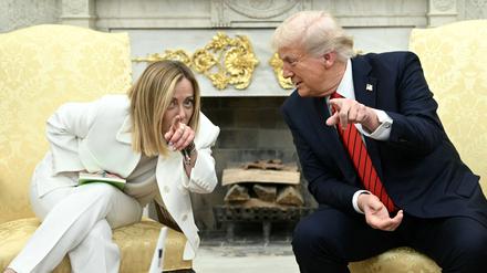 Donald Trump und Giorgia Meloni im Weißen Haus.