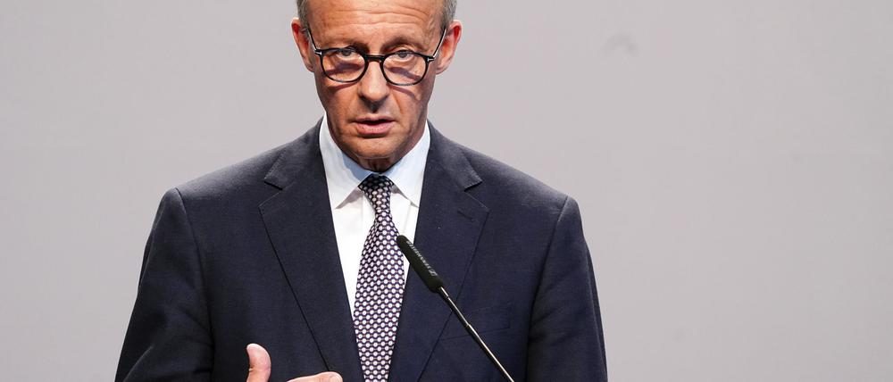 CDU-Chef Merz wendet sich an die „lieben Mitbürgerinnen und Mitbürger“. (Archivbild)