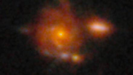 Zhúlóng, die am weitesten entfernte bislang bekannt Spiralgalaxie.