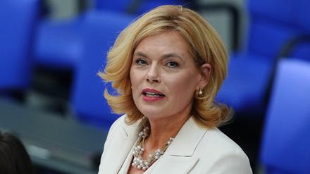 Julia Klöckner (CDU), Bundestagspräsidentin, spricht nach ihrer Wahl erstmals in ihrem neuen Amt bei der konstituierenden Sitzung des neuen Bundestags. 25.03.2025. (Archivbild)