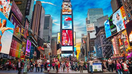 Der Times Square ist eines der beliebtesten Ziele von USA-Touristen in New York.