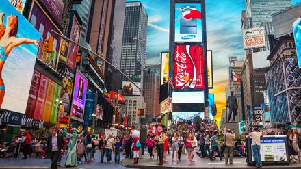 Der Times Square ist eines der beliebtesten Ziele von USA-Touristen in New York.