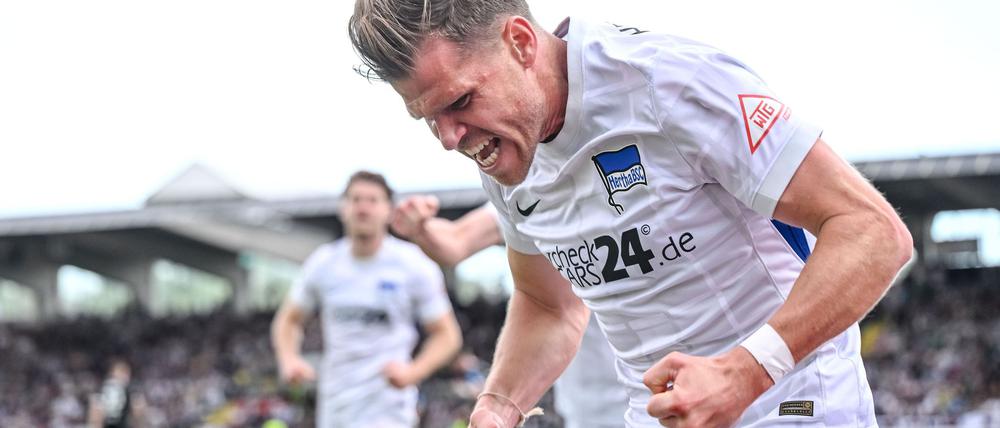 Das Siegtor in Ulm war womöglich Niederlechners letztes Tor im Hertha-Trikot.