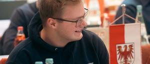 Der Sprecher des Landesschülerrates Brandenburg, Stefan Tarnow.