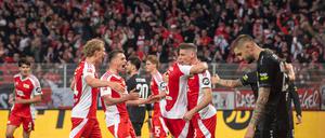 Der 1. FC Union durfte am Samstag nicht nur vier Tore, sondern auch den Klassenerhalt bejubeln.