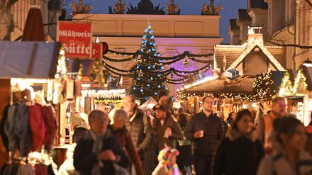 Potsdam, Weihnachtsmarkt, Blauer Lichterglanz, 2024
