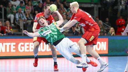 Die Entwicklung von Nils Lichtlein (in grün) oder Tim Freihöfer von Nachwuchsspielern zu Nationalspielern spricht für die erfolgreiche Vision der Füchse.