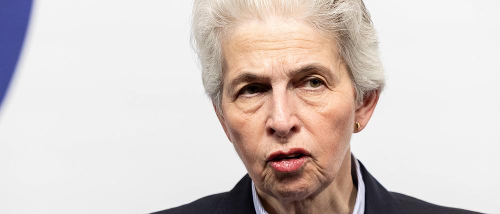 Marie-Agnes Strack-Zimmermann bei einem Treffen der europäischen Verteidigungsminister am 3. April 2025 in Warschau.
