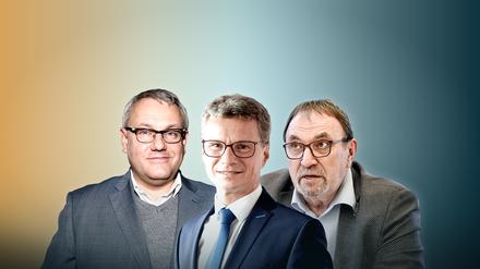 Beobachten, wie sich die Zustimmung zur AfD in der Provinz immer mehr verfestigt: die Landräte Götz Ulrich (Burgenland), Bernd Sibler (Deggendorf) und Otto Rubly (Kusel).