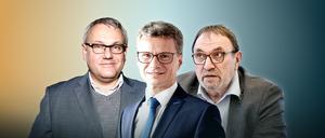 Beobachten, wie sich die Zustimmung zur AfD in der Provinz immer mehr verfestigt: die Landräte Götz Ulrich (Burgenland), Bernd Sibler (Deggendorf) und Otto Rubly (Kusel).