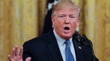 Donald Trump bei einer Rede im Weißen Haus in Washington.