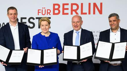 „Das Beste für Berlin“ ist der Titel des Koalitionsvertrags, den CDU und SPD gemeinsam unterschrieben haben. (Archivbild)