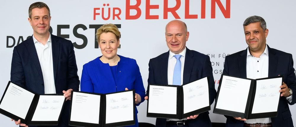 „Das Beste für Berlin“ ist der Titel des Koalitionsvertrags, den CDU und SPD gemeinsam unterschrieben haben. (Archivbild)