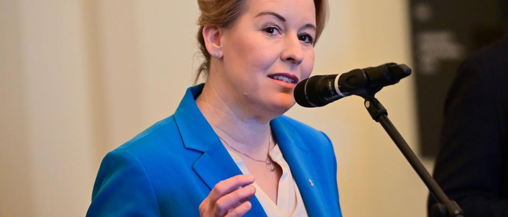 Wirtschaftssenatorin Franziska Giffey (SPD) ist mit Blick auf die Abstimmung über den Koalitionsvertrag optimistisch. (Archivfoto)